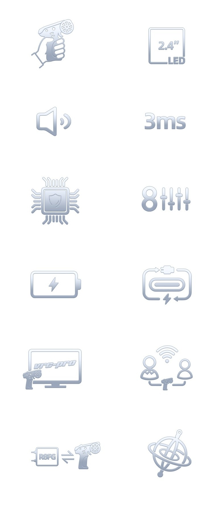 Voice-Enabled Large-Screen Pocket Transmitter RC8P