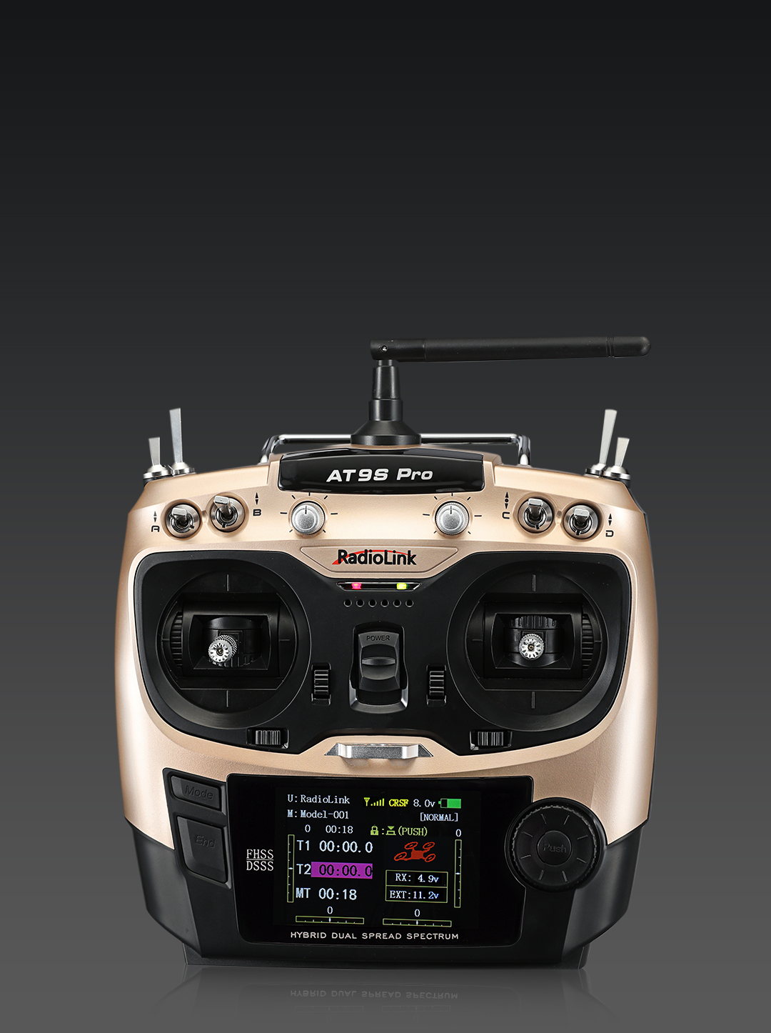 AT9S PRO 12 channels transmitter for racing drone, fixed wing